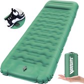 Zelfopblaasbare Isomat met voetdrukpomp - 12 cm dik - Ultralicht - Kleine verpakkingsmaat - Opblaasbare matras voor outdoor camping