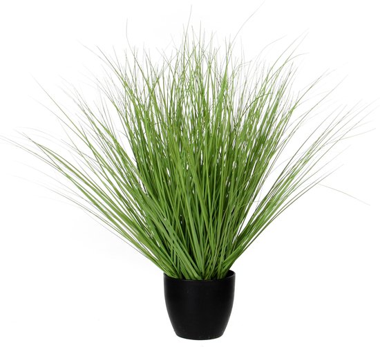 Mica Decorations - gras kunstplant - groen - H68 x D50 cm - in pot
