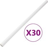 vidaXL - Kabelgoten - met - klemmen - Ø30 - mm - 30 - m - PVC