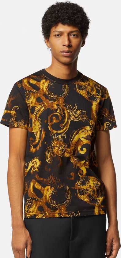 Foto: Versace jeans couture t shirt allover print black gold