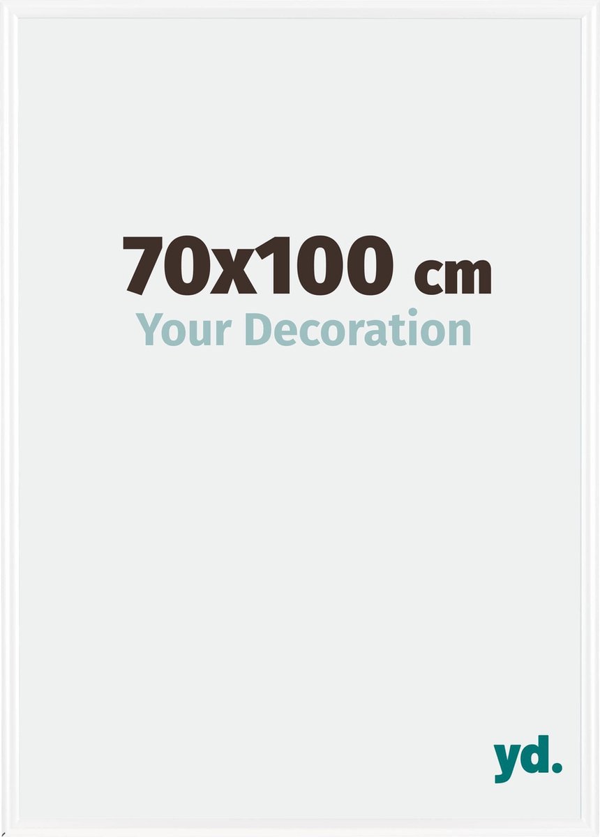 yd. Your Decoration - Fotolijst 70x100 cm - Kunststof - Wit Hoogglans - Bordeaux