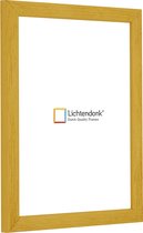 Cadre photo - Cadre photo - Ocre jaune - Hémisphère avec grain de bois visible - Format photo 10x15 - Verre antireflet - Art.no. 1055005910151