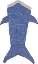 Deken Crochetts Deken Blauw Haai 70 x 140 x 2 cm