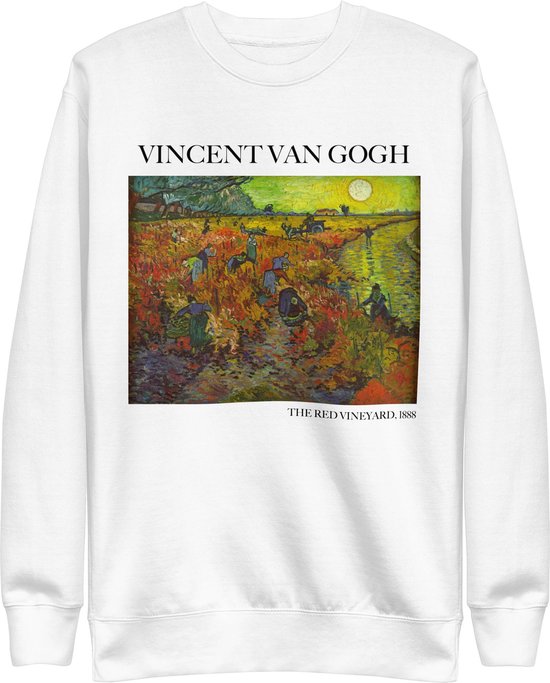 Vincent van Gogh 'De Rode Wijngaard' ("The Red Vineyard") Beroemd Schilderij Sweatshirt | Unisex Premium Sweatshirt | Wit | XXL