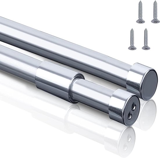 MAFAGE Uittrekbare kledingstang voor het verwijderen van kleerhangers, telescoopstang, verstelbaar, 397 mm, wit