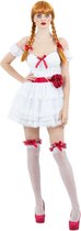 Smiffy's - Pop kostuum Kostuum - Annabelle Living Doll - Vrouw - Wit / Beige - Large - Halloween - Verkleedkleding