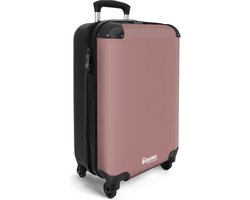 NoBoringSuitcases.com® - Handbagage koffer lichtgewicht - Roze reiskoffer trolley - Rolkoffer met wieltjes - Vakantie reistrolley op wielen- Past binnen 55x40x20 en 55x35x25
