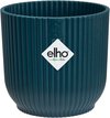 Elho Vibes Fold Rond Mini 11 - Bloempot voor Binnen - 100% Gerecycled Plastic - Ø 11.1 x H 10.5 cm - Diepblauw