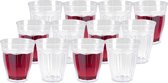 PlasticForte Drinkglazen/waterglazen Picardie - 24x stuks - kunststof - transparant - 250 ml - onbreekbaar