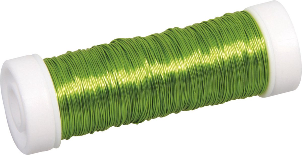 Rayher Sieraden maken draad - groen - 0.3 mm dik - 50 meter snoer - haakdraad - bindmaterialen - rijgkoord