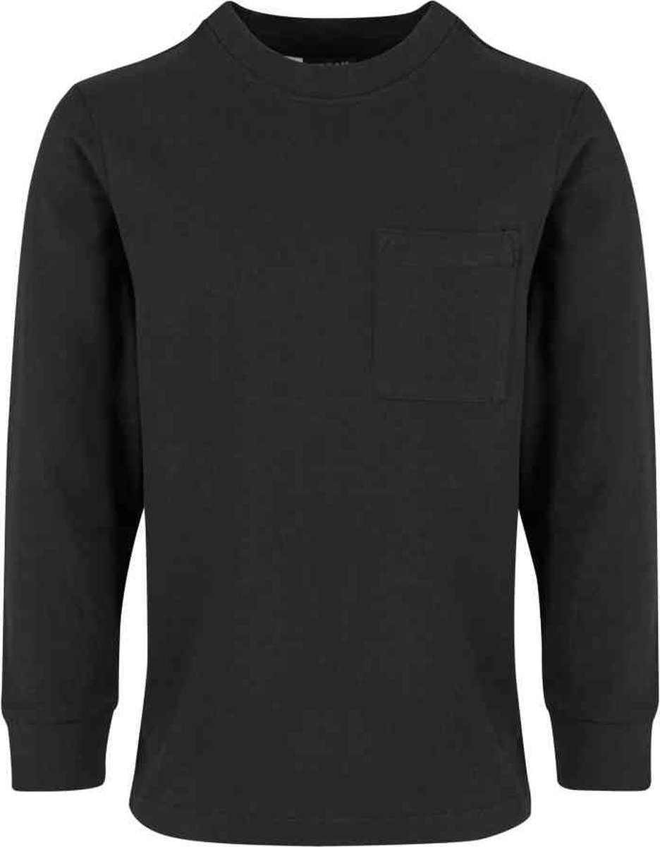 Urban Classics Heavy Oversized Pocket Kinder Longsleeve shirt Kids 122/128 Zwart