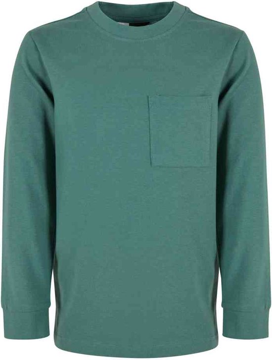 Urban Classics - Heavy Oversized Pocket Kinder Longsleeve shirt - Kids 110/116 - Groen