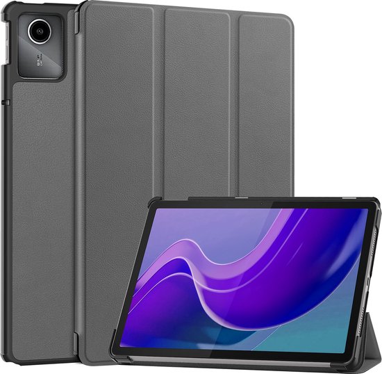 Étui pour Lenovo Tab M11 Cover Book Case Case Trifold Cover - Étui pour Lenovo Tab M11 (11 pouces) Case Bookcase - Grijs