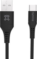 XtremeMac FlexiCable USB-C naar USB-A Kabel - 2 Meter - Zwart