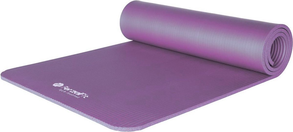 ForzaFit yoga mat met draagriem - Extra dik 12 mm - Paars