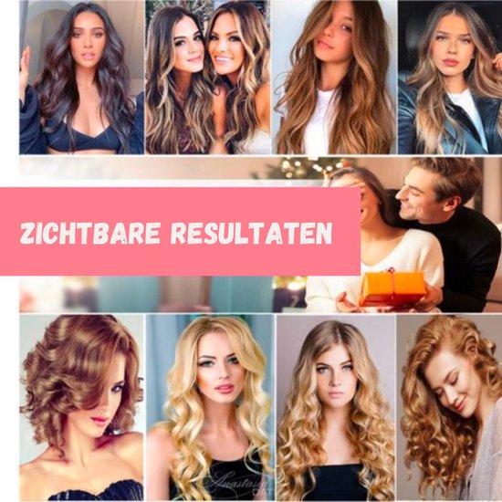BeautyFit® - Heatless Curls - 30 stuks - Krulset - Haarrollers - Krullen Zonder Hitte - Wave Formers - Haarkruller - Krullers - Haar Rollers Zelfklevend - 30 cm - BeautyFit
