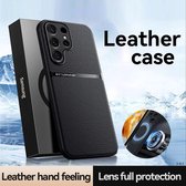 Coque de téléphone magnétique en cuir de Luxe , Zwart pour Samsung S24 Plus , Protection Extra contre les chutes