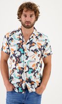 Gabbiano Overhemd Overhemd Floral Printed Met Open Kraag 334547 972 Soft Peach Mannen Maat - S