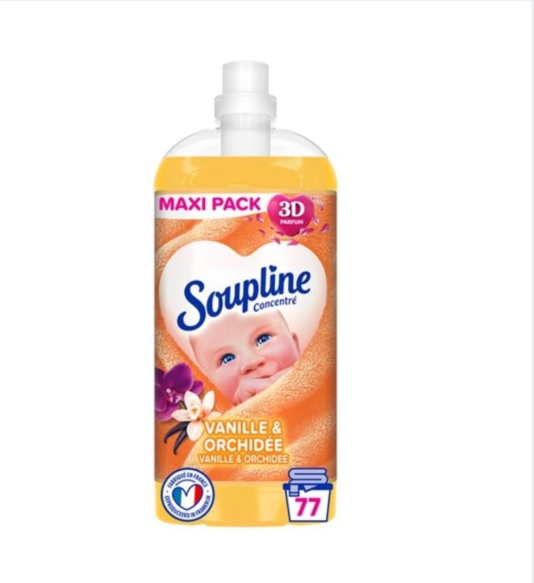 Goedkoopste SOUPLINE vanille & orchidée Geconcentreerde Wasverzachter 2X77 wasbeurten - Voordeelverpakking