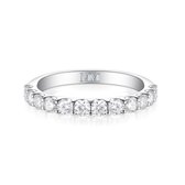 Evertina - 18k Witgouden Moissanite Eternity Ring - 0.1 karaat