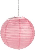 Papieren lampion roze - 30 cm - 6 stuks - papieren lantaren