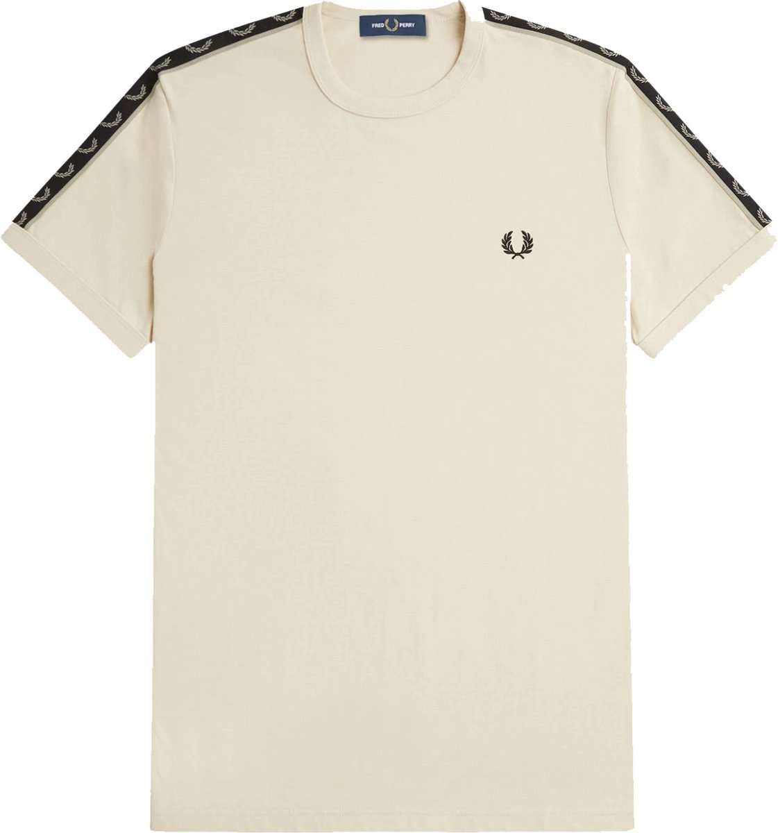 Fred Perry Contrast Tape Ringer Shirt Heren Zwart
