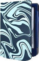 Étui de Luxe adapté au Pocketbook Fresh Cover Cover Couleurs pétrolières abstraites