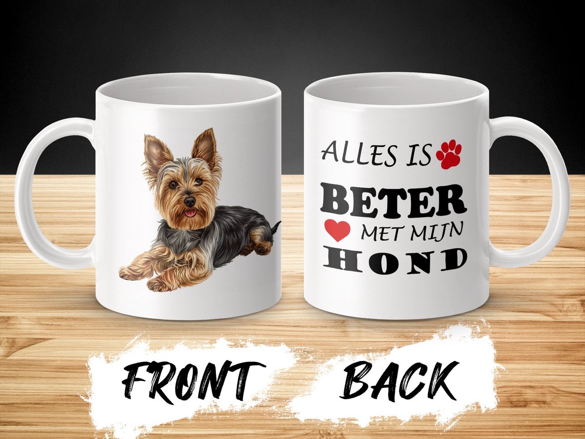 Mok Silky Terrier Alles is beter met mijn hond - dog - doglover
