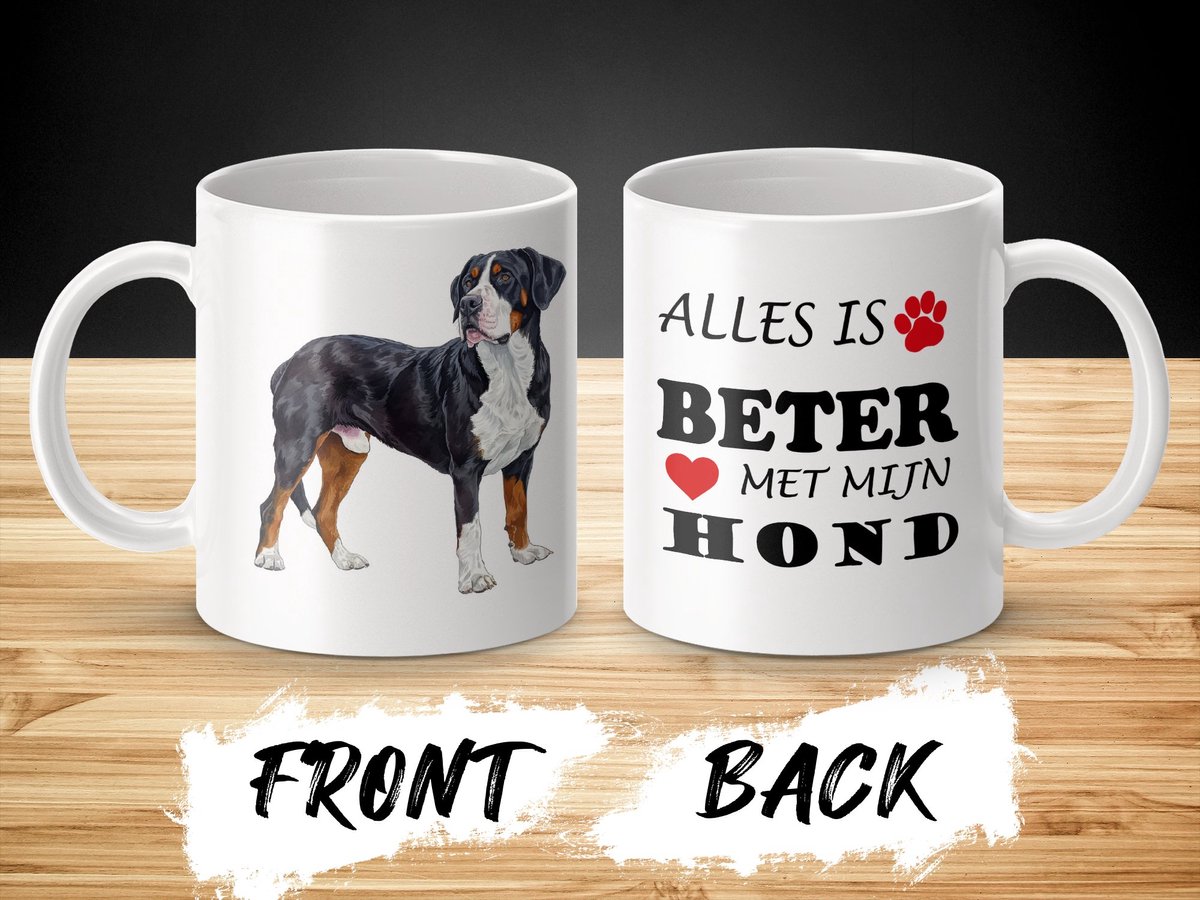 Mok Greater Swiss Mountain Alles is beter met mijn hond - dog - doglover
