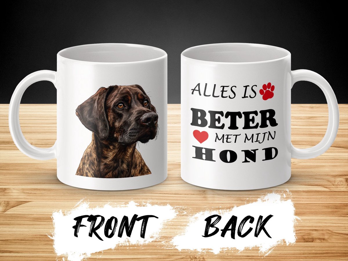 Mok Plott Hound Alles is beter met mijn hond - dog - doglover