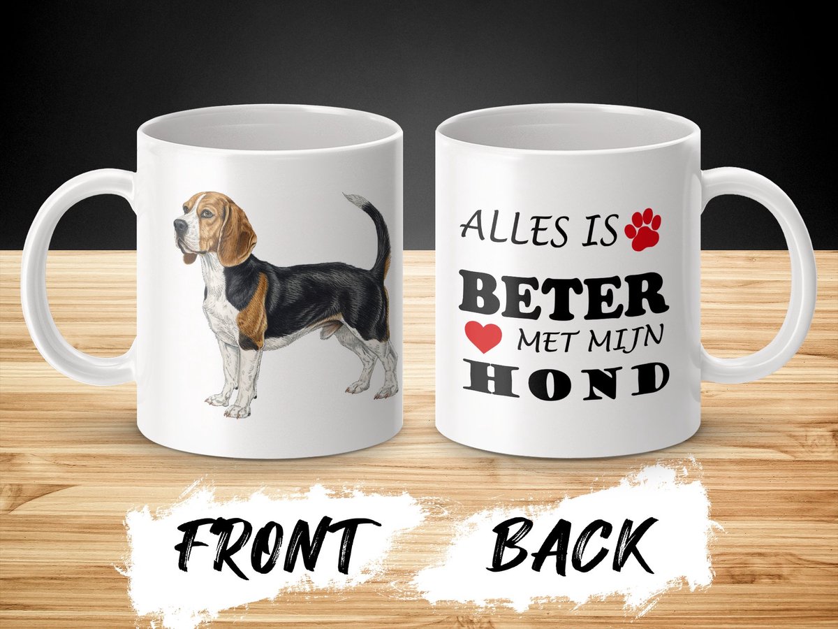 Mok Beagle Alles is beter met mijn hond - dog - doglover