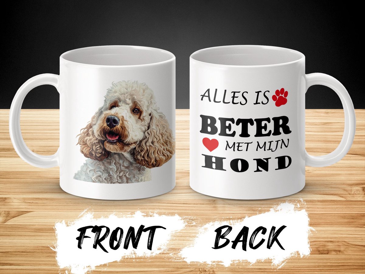 Mok Poodle Alles is beter met mijn hond - dog - doglover