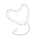Belly Chain / Buikketting - Hart Zilverkleurig | Lengte 93 cm | Metaal | Fashion Favorite