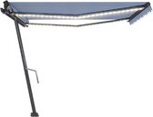 vidaXL-Luifel-handmatig-uittrekbaar-met-LED-400x350-cm-blauw-en-wit