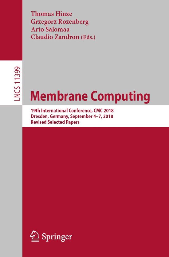 Springer Nature Proceedings Computer Science - Membrane Comp ... - cover