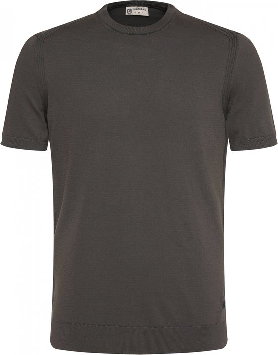 Gabbiano T-shirt Gebreid T Shirt 154210 412 Black Coffee Mannen Maat - L