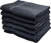 Handdoeken - Handdoekenset - Badhanddoeken - 70cm x 140cm - Set met 6 stuks - 450 gram per stuk - 100% Katoen - Antraciet
