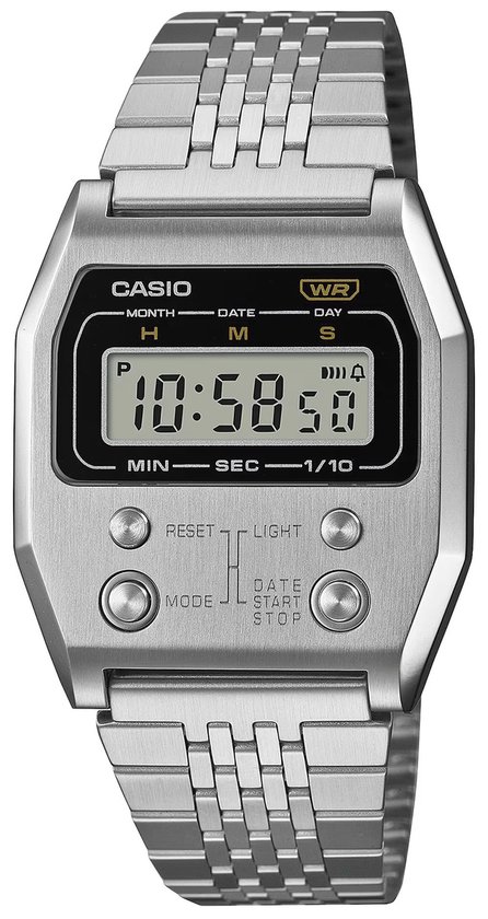 Casio Casio Collection Vintage A1100D-1EF Horloge - Staal - Zilverkleurig - Ø 37.5 mm