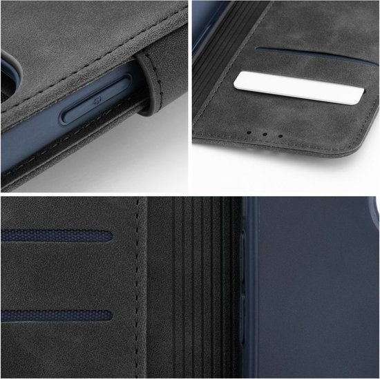Case2go - Book Case adapté pour Xiaomi Redmi Note 13T Pro - Étui portefeuille - Zwart
