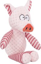 Flamingo Pluche Varken Happy - Hondenspeelgoed - 34 cm - Roze