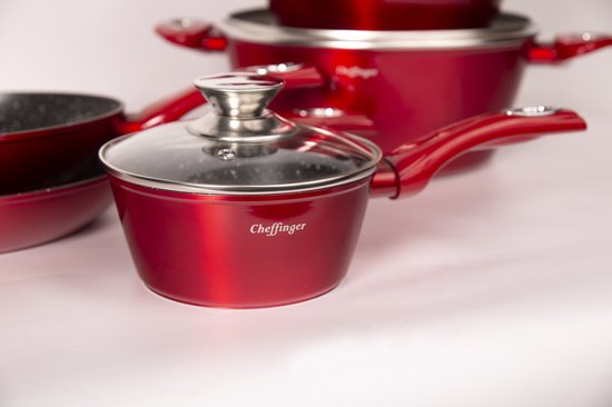 Pannenset Met Deksels 10 Delig - Duurzaam - Luxe Pannenset Voor Keuken Premium Kwaliteit Makkelijk Schoon Te Maken 1