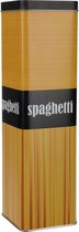 Excellent Houseware Boîte à Pâtes/Spaghetti/Boîte de Rangement - Métal - Beige/Noir - 8,5 x 8,5 x 30 cm