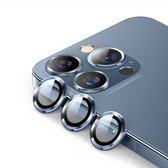 Geschikt voor iPhone 15 Pro/15 Pro Max Camera Lens Protector - Solidenz Camera Protector - 15 Pro/15 Pro Max Cameralens Protector - Gehard Glas - Alleen Camerarondjes - Blauw