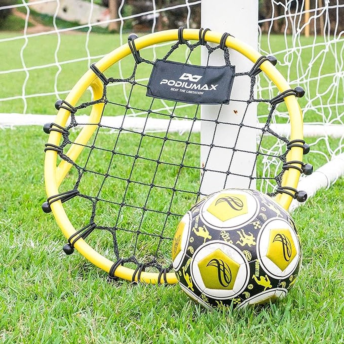PodiuMax Handheld Voetbal Rebounder - 45cm - Kickback - Voetbal Bouncer - Tchouk - Voetbal trainingsmateriaal