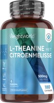 WeightWorld L-Theanine met citroenmelisse - 500mg - 180 Vegan capsules voor 6 maanden