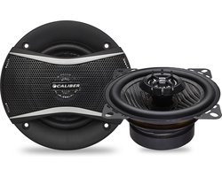 Caliber Auto Speakers - 10 cm autospeaker - 30 Mm Mylar Dome Tweeters - 160 Watt Totaal Vermogen - 2 Weg-Coaxiaal Luidsprekers - inclusief Grill (CDS4G)