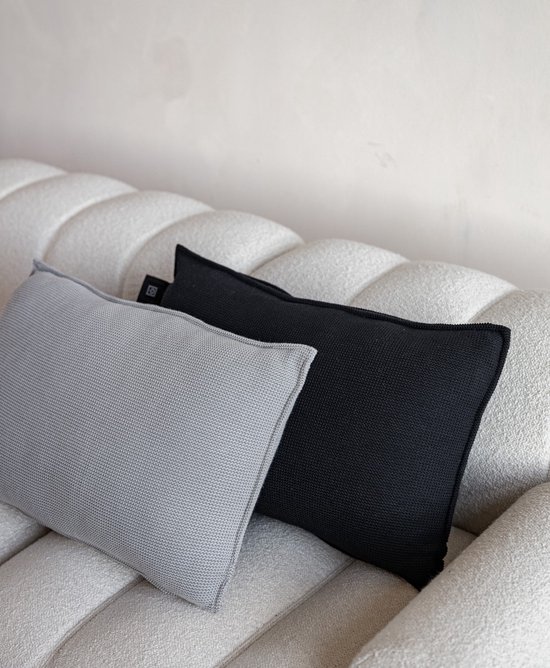 JENS LIVING Warmtekussen - Gebreid - 40 x 60 cm - 3 Warmtestanden - Polyester - Zwart