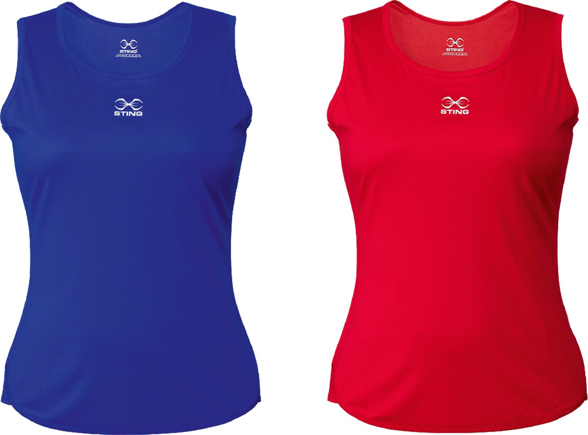 STING Boks T-shirt wedstrijd | dames | Blauw (Maat: L)