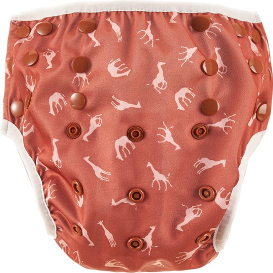 HappyBear | Couche de bain - Savanna | 0-3 ans | Lavable | Léger et compact - pratique pour voyager | Bon ajustement grâce à la fermeture élastique