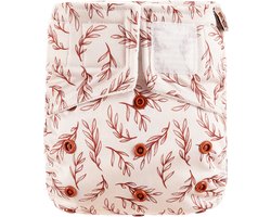 HappyBear | All In One wasbare luier - Twiggy | One Size - 4kg t/m 15kg | Te gebruiken vanaf geboorte tot zindelijkheid | Dubbele lekgoten - minder kans op lekkages | Handige klittenbandsluiting